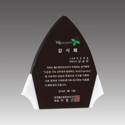 G2001 스노우크리스탈상패