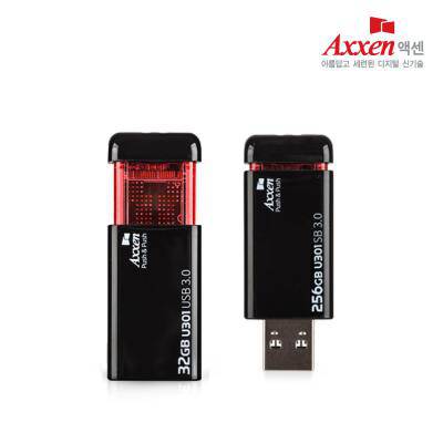 액센 U301 Push USB3.0 클릭형 초고속메모리 32GB