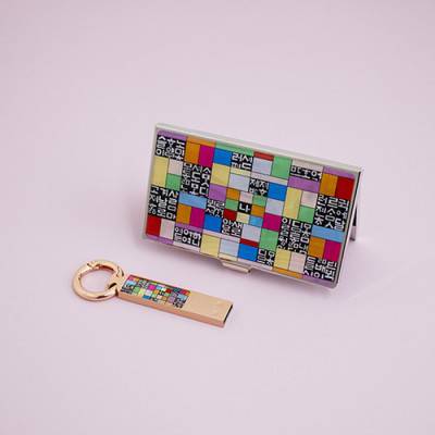 나빌레라 LED 자개스틱USB(8G~32G) 명함세트-한글문양