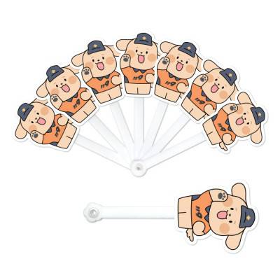 캐릭터 7쪽 소방복 일구 부채 (기성)