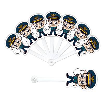 캐릭터 7쪽 포돌이 부채 (기성)